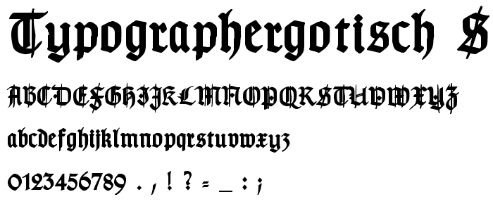 TypographerGotisch Schmuck Bold font